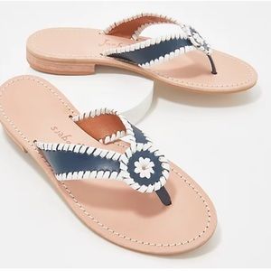 NWOT Jack Rogers Leather Thong Sandals - Ro